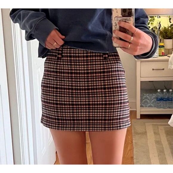 Abercrombie & Fitch Plaid Mini Skirt Size XS - Picture 1 of 6
